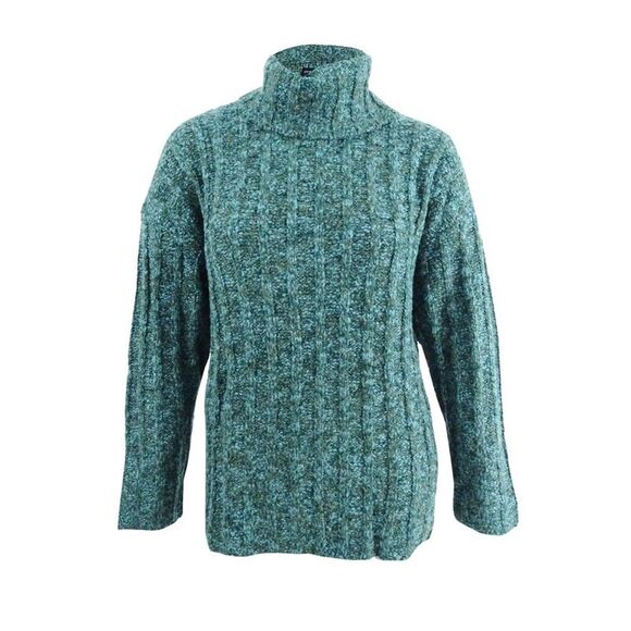 Sutton Studio Sweaters - Sutton Studio Womens  Cowl-neck Oversized Sweater (Medium, Teal)